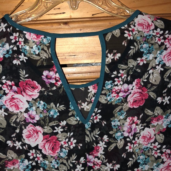 Floral Sheer Blouse - Picture 5 of 6